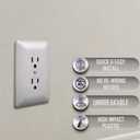 TayMac MW2000W Masque 2000 Series 1-Gang Nonmetallic Decorator Style Duplex Cover-Up Wall Plate, White, 5-Pack