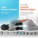 Dormeo Premium Queen Cooling Mattress Topper - 3-Zone Octaspring Technology for Optimal Back Support, Anti-Slip Bottom, White