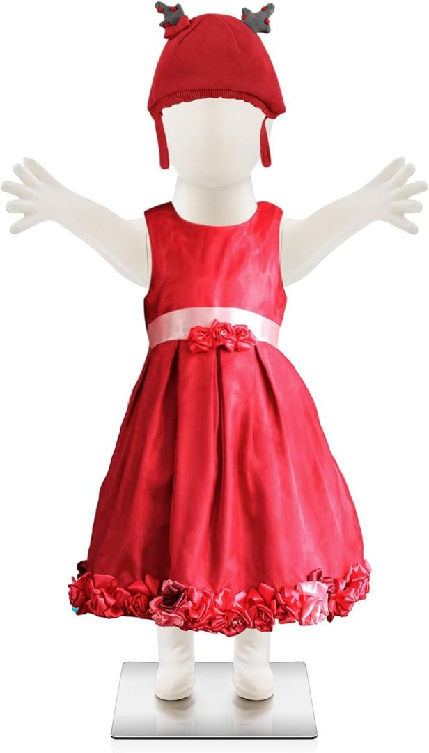 DoubleFill 1 Pc Kids Mannequins 1 Year Old Baby Mannequin Foam Toddler Torso for Child Dress Form Detachable Full Body Manikin with Removable Head, 30.7 Inches in Height