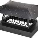 9" x 13" Chimney Caps for Outside,Chimney Cover Fireplace Chimney Flue Cover Chimney Rain Caps Roof Rain Guard Top Protector Fit Existing Flue Tiles Brick Clay,Chimney Vent Cap with Screen Hood Plate