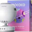 POCOCO Galaxy Star Projector for Bedroom with Replaceable Optical Film Discs, Home Planetarium Night Light Projector with High-Definition Soft Light for Relax, Study, and Meditate, Stress Relief Gifts