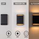 Modern Outdoor Wall Lights Exterior, 9 inch Up and Down LED Wall Sconce, Black Porch Light Fixture Wall Mount, Waterproof Lighting for Commercial Outdoor,House,Patio,Garage,Indoor, 2 Packs