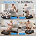 AoraPulse Vibration Plate Exercise Machine, Vibration Plate for Lymphatic Drainage Weight Loss, 400 Lbs Capacity Full Body Workout Vibrate Fitness Platform for Home Women Men