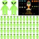 CroBlissful Mini Alien Figures Glow in The Dark Small Little Tiny Aliens Figurine to Hide and Seek for Space Party Favor Prank Rubber Toys Bulk Gifts Goodie Bag Fillers Cake Topper (Marvelous,60 Pcs)