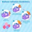 NuLink Balloon Pump Electric Portable Dual Nozzle Air Pump for Balloons Blower Pump Inflator for Decoration, Birthday Party [110V~120V, 600W, Purple]