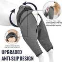 Dog Recovery Sleeve for Hind Leg, Adjustable Buckled Dog Recovery Suit as Cone Collar Alternative, Thick Rear Leg Sleeve to Prevent Licking Wound for Dogs, S