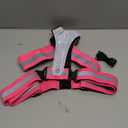 Zacro LED Reflective Vest Running Gear, 5 Lights Colors High Visibility Reflective Running Gear Rechargeable Light Up Running Vest for Walking Running Cycling, Adjustable for Men Women Kids (Pink)