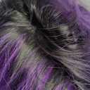 NAYOO Long Ombre Purple Wavy Wig for Women 26 Inch Middle Part Curly Wavy Wig Natural Looking Synthetic Heat Resistant Fiber for Daily Party (Ombre Purple)