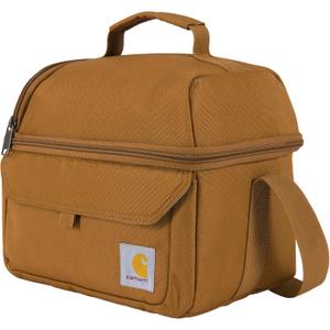Carhartt 12 Can Two Compartment Lunch Box | Durable, Fully-Insulated Lunch Bag for Women & Men, Large Lunchbox (Carhartt Brown) (One Size)