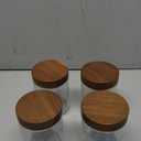 16oz 4 Pack Overnight Oats Containers with Lids, Glass Mason Jars with Acacia Wood Airtight Lids, Wide Mouth Meal Prep Storage Jars for Yogurt, Chia Pudding, Salad, Parfait, Snacks, Spice