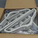 60 Pack Heavy Duty Plastic Hangers, Non Slip Clothes Hangers with Rubber Pads and 360 Hook - Thin Space Saving Hanger, Closet Organizer for Shirt, Pants, Suit, Skirt,Coat - Gray