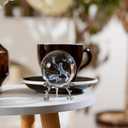 2.3in 3D Cat Glass Ball with Stand Cat Lover Gifts for Home Decor Gift for Women Men