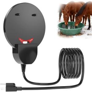 500W Submergible Cast Aluminum De-Icer - Farm Utility Heater for Livestock, Poultry, Horses, Cows, Birds, Wildlife - Bird Bath Water Heater, Indoor/Outdoor Winter Use, 3M Cable (Rdkecho-02)