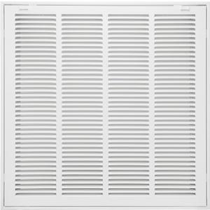 Howeall 20"W x 20"H [Duct Opening Size] Steel Return Air Filter Grille - Removable Face/Door for 1 inch Filters -HVAC Vent Cover Grill - White [Outer Dimensions: 22 5/8"W X 22 5/8"H]