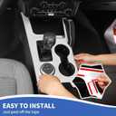 RAZPOY Gear Shift Panel Cover Center Console Cup Holder Trim Compatible with Ford Bronco 2021-2024 Interior Accessories, White (Not for Bronco Sport, Not for 2025 Bronco)