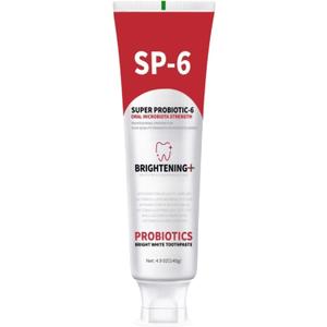 SP-6 probiotic whitening Toothpaste, a Fluoride Free Toothpaste for Cleaning Teeth, Keeps Gums White and Healthy, with a Mint Flavor and Fresh Breath