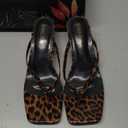 SKETOE Kitten Heels for Women Square Toe Sandals Flip Flop Heels Thong Sandals Comfortable Summer 2 Inch Heels Sandals Leopard Print 8