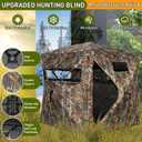 Hunting Blind, 360° See Through Ground Blind for 2-3 Person