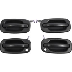 Exterior Door Handle Set, Compatible with 1999-2007 Chevy Silverado Suburban Tahoe Avalanche, GMC Sierra Yukon, Cadillac Escalade, Front & Rear Left Driver & Right Passenger | 15034986 15721571 77262