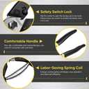 DISEN Wire Cutters Heavy Duty Cutting Up to 3/16", Metal Cable Cutters for Fence Thick Wire, Safety Lock, Spring Loaded, Non-slip Matte Handle, Chrome Vanadium Steel Jaw