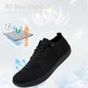 Barefoot Shoes Women Wide Slip-On Barefoot Running Tennis Walking Sneakers Minimalist Breathable Shoes Zero Drop Sole for Workout Gym Travel