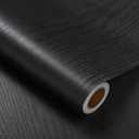 Heroad Peel and Stick Wallpaper 17.5" x 197" Wood Contact Paper Wood Wallpaper Black Wood Grain Contact Paper Thicken Textured for Cabinets and Drawers Countertops Waterproof Self Adhesive Vinyl