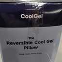 Cool Gel Cooling Pillow for Sleeping, Cooling Memory Foam Pillow for Hot Sleepers, Reversible Ergonomic Design, Pressure Relief, Spine Alignment, Side, Back Contouring Support