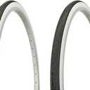 Lowrider Tire Set - Two Duro 26" x 1 3/8" Black/White Side Wall Tires for Cruiser Bike, Chopper Bike Wheel, Mountain Bike