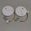 Smoke Detector, Hardwired Interconnected Smoke Detectors, Smoke Alarm with Replaceable 9V Battery, Interconnects Up to 12 Fire Alarms Smoke Detectors, Fire Alarm with Test/Silence Button, 2Packs