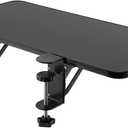 JAPCHET 20.5x9.8 Inches Ergonomics Desk Extender Tray, Clamp-on Keyboard Extension Platform, Keyboard Foldable Tray for Elbow Rest Desk Arm Support, Include Adjustable Clamps, Black, Table Mount