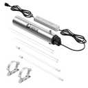 HQUA-TWS-12 Ultraviolet Water Purifier Filter for Whole House Water Purification,12GPM 120V, 1 Extra UV Lamp + 1 Extra Quartz Sleeve (3/4" MNPT)