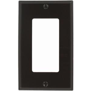 6 x Leviton 1-Gang Decora/GFCI Device Wallplate, Standard Size, Thermoplastic Nylon, Device Mount, 80401-N, Brown
