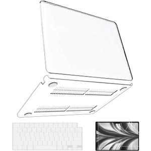 B BELK Compatible with MacBook Air 13 inch Case 2025 2024-2022 M4/M3/M2 Model A3240 A3113 A2681, Clear Laptop Hard Shell for MacBook Air 13.6" + Type-C Adapter + Keyboard Cover + Screen Protector