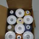 New brothread - 18 Options - Multi-Purpose 100% Mercerized Cotton Threads 50S/3 600M(660Y) Each Spool for Quilting, Serger, Sewing and Embroidery - 12 Neutral&Jean Colors