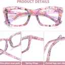 SIGVAN 6 Pack Reading Glasses Blue Light Blocking Square Computer Spring Hinge Readers for Women Men