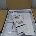 2 Pack Expandable Pull Out Cabinet Organizer 16.5"Deep with Raising Pad for Framed Cabinets,Upgrade 3 Slide Rails Slide Out Drawers,Roll Out Shelves Adhesive,Adjustable Width 12.2"-20.4"White