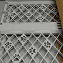 MYPET North States Paws Portable Pet Gate: 26-40" Wide. Pressure Mount. No Tools Needed. Made in USA. Dog Gate 23" Tall, Expandable, Durable Dog Gates for Doorways, Light Gray
