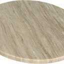 Creative Co-Op Round Marble Charcuterie or Cutting Board, Beige