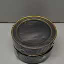 100Pcs Black Plastic Dessert Plates, Disposable Salad Plate with Gold Rim, Premium Hard Fancy Small Plates, Heavy Duty Plastic Cakes Plates for Party, Wedding and Birthday,  Black and Gold