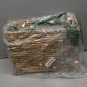 YAHUAN Natural Water Hyacinth Storage Basket with Built-in Handles Stair Basket Magazine Basket Large Wicker Baskets for storage Home Organizing Laundry (Water Hyacinth)