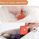 Xthrotsenk 3 PCS Mini Travel Jewelry Bag Travel Jewelry Pouch Mini Bags Multicolor Foldable Travel-Case Multifunctional Organizer with Buckle for Necklaces, Bracelets, Earrings, Rings, Brooches