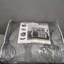 Stratford Park Black and Silver Comforter Set,Elegant 7 Pieces Queen Size Striped All Season Bedding Set