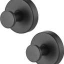 3 x Shower Suction Cup Hooks, 2-Pack Shower Hooks for Bathroom, Kitchen, Glass Door, Mirror, Tile, Holds 15 Pounds of Objects, No Drilling Required, Reusable (Black)