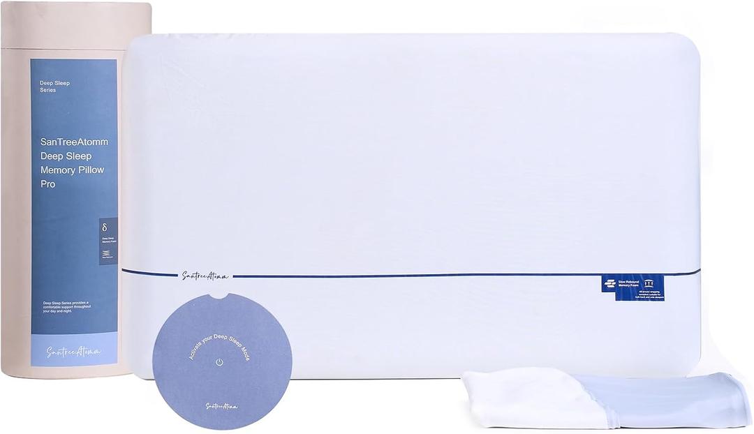 STAMMATOM Memory Foam Cervical Pillow for Neck Strain Relief, Ergonomic Contour Design, Cooling and Breathable, Ideal for Side and Back Sleepers, Newly Upgraded 5-Second Delayed Rebound Technology