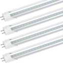 Romwish 3FT LED Type A+B Light Bulb, 14W(30W Equivalent), 5000K, 1600LM, Plug and Play or Ballast Bypass, Double End Powered, 36 Inch F30T12 Fluorescent Bulb Replacement, Clear, 4 Pack