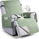 VANSOFY 100% Waterproof Recliner Chair Covers, Recliner Cover Non-Slip Dog Chair Cover Furniture Protector Washable Slipcover with Pocket, Elastic Straps for Pets, Dogs(Light Green, 28")