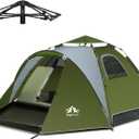 Night Cat Pop Up Tent 2-3 Persons Instant Set Up Tent with Footprint Tarp & Porch, Automatic Double Layer Waterproof Camping Tent with Rainfly