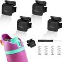 lasuroa 4pcs Replacement Button Compatible with Owala FreeSip 24oz 32oz, BPA-Free Water Bottle Button Switch Lid Mouth Push Replacement Parts for Owala 19/24/25/32/40oz Bottle Accessories (Black)