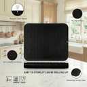 MicoYang Silicone Dish Drying Mat for Multiple Usage,Easy clean,Eco-friendly,Heat-resistant Silicone Mat for Kitchen Counter or Sink,Refrigerator or Drawer Liner Black XL 18 inches x 16 inches