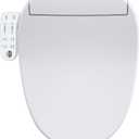 ZMJH 236 Bidet Toilet Seat, Elongated Smart Unlimited Warm Water, Vortex Wash, Electronic Heated, Warm Air Dryer, Rear and Front Wash, LED Light, Need Electricity, White (Elongated)